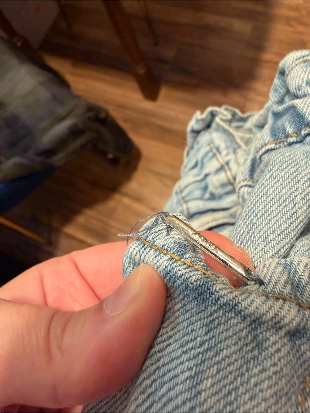 Zara Paperbag/Elastic-Waist Barrel Jeans
